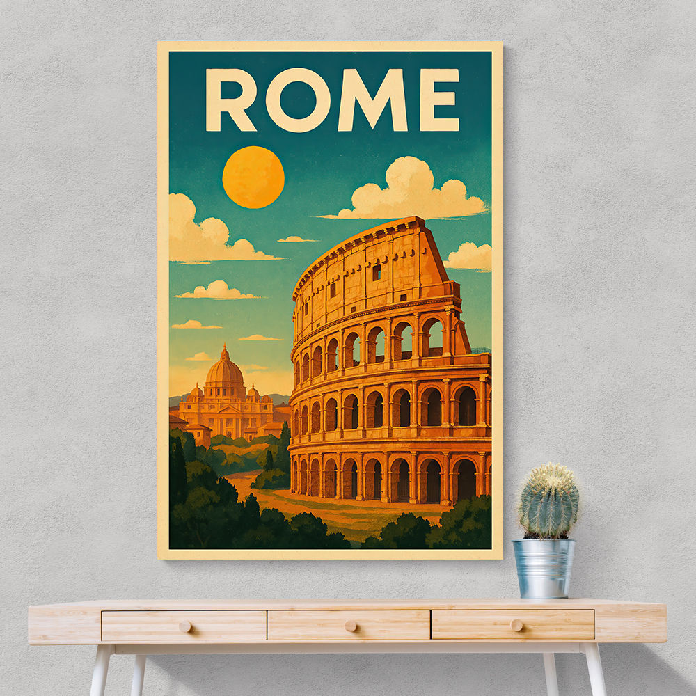 Rome Travel Poster Wall Art Rome Travel Poster Wall Art