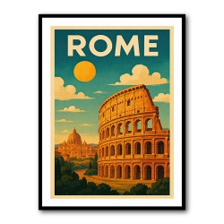 Rome Travel Poster Wall Art