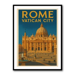 Rome Vatican City Travel Poster 1 Wall Art