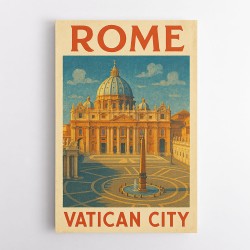 Rome Vatican City Travel Poster Wall Art