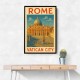 Rome Vatican City Travel Poster Wall Art Rome Vatican City Travel Poster Wall Art