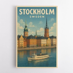 Stockholm Travel Poster Wall Art