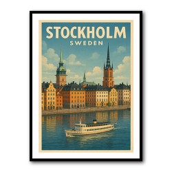 Stockholm Travel Poster Wall Art