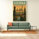 Vienna Charles Bridge Travel Poster Wall Art Vienna Charles Bridge Travel Poster Wall Art