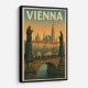 Frame Colour:: Black Vienna Charles Bridge Travel Poster Wall Art