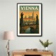 Framed Print Size:: Extra Large 90 x 120 cm Vienna Charles Bridge Travel Poster Wall Art