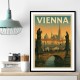Vienna Charles Bridge Travel Poster Wall Art Vienna Charles Bridge Travel Poster Wall Art