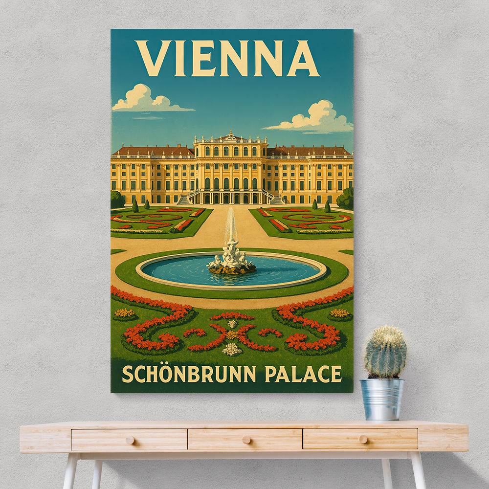 Vienna Schönbrunn Palace Travel Poster 1 Wall Art Vienna Schönbrunn Palace Travel Poster 1 Wall Art