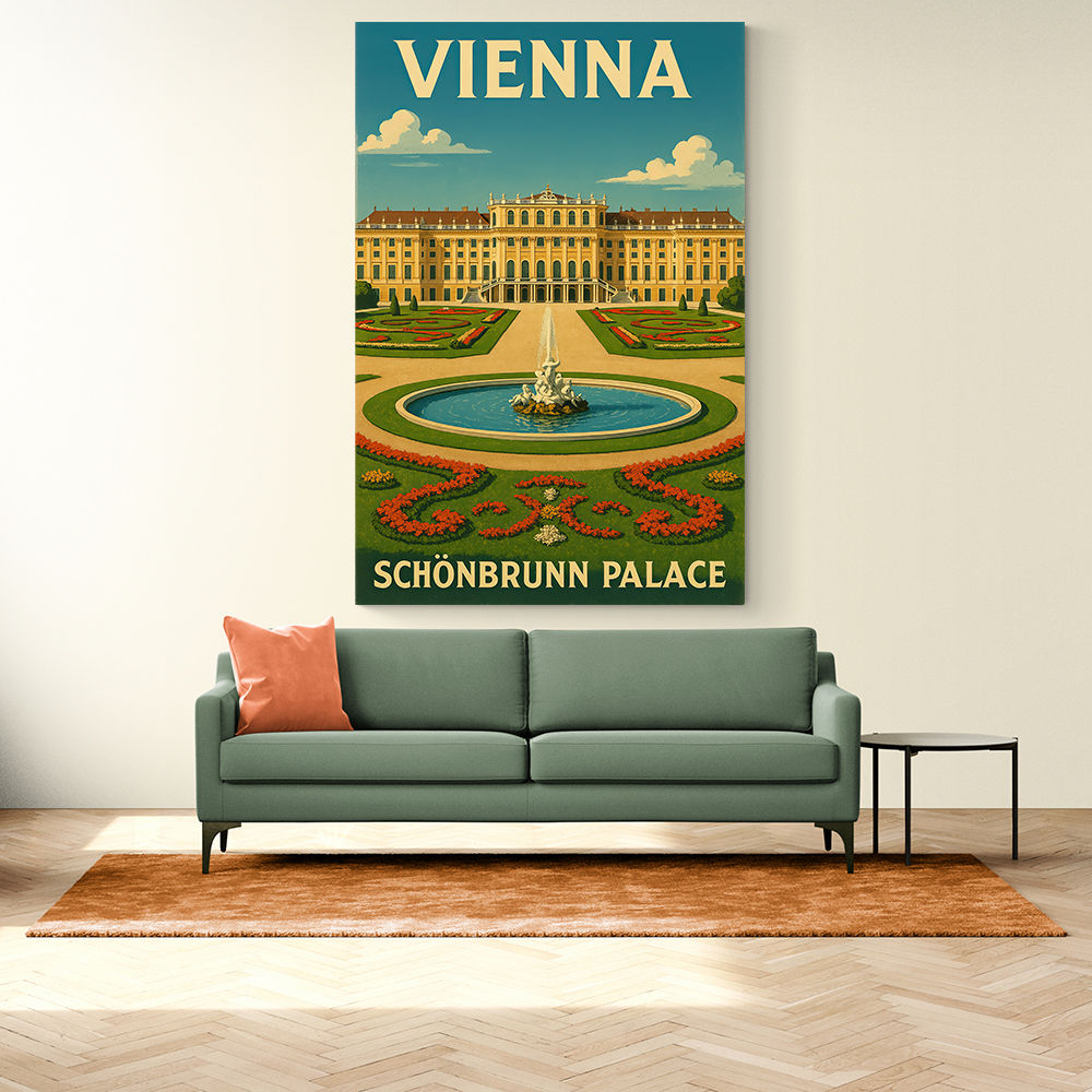 Vienna Schönbrunn Palace Travel Poster 1 Wall Art Vienna Schönbrunn Palace Travel Poster 1 Wall Art