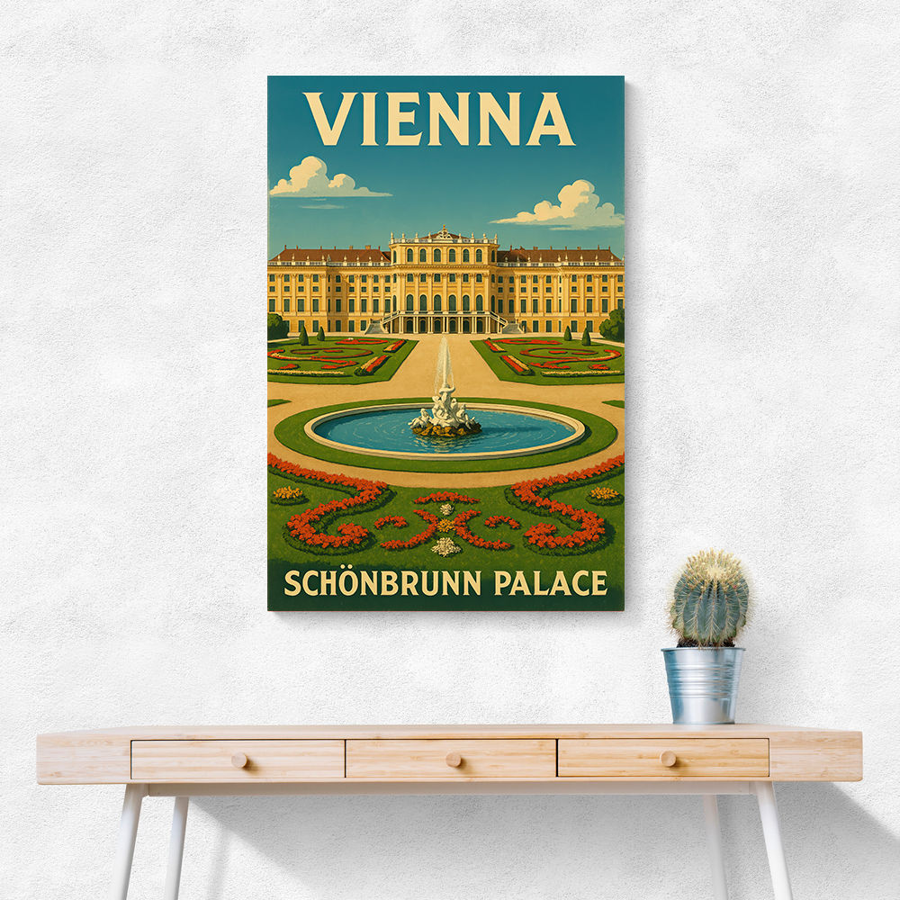 Vienna Schönbrunn Palace Travel Poster 1 Wall Art Vienna Schönbrunn Palace Travel Poster 1 Wall Art