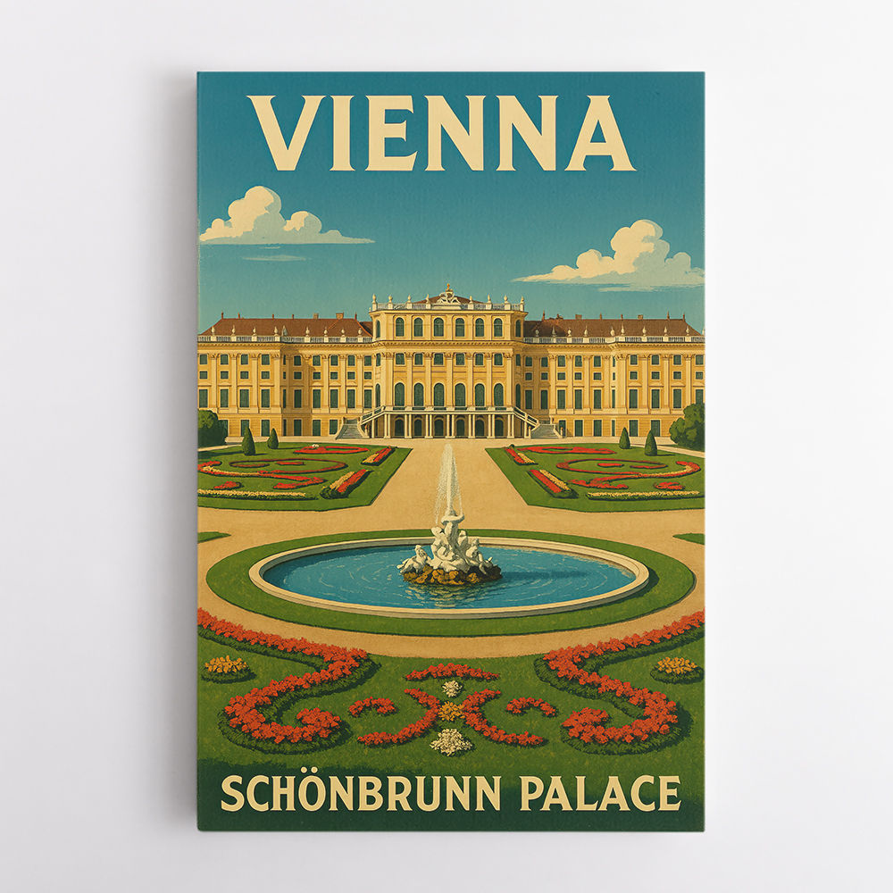 Vienna Schönbrunn Palace Travel Poster 1 Wall Art Vienna Schönbrunn Palace Travel Poster 1 Wall Art