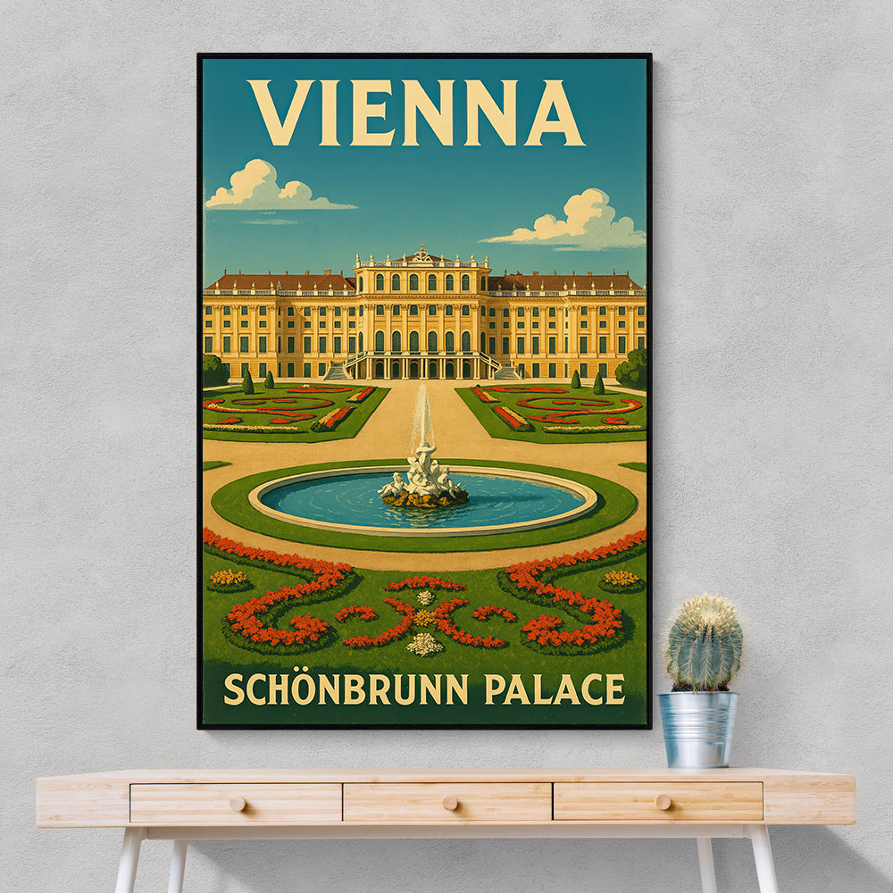 Vienna Schönbrunn Palace Travel Poster 1 Wall Art Vienna Schönbrunn Palace Travel Poster 1 Wall Art