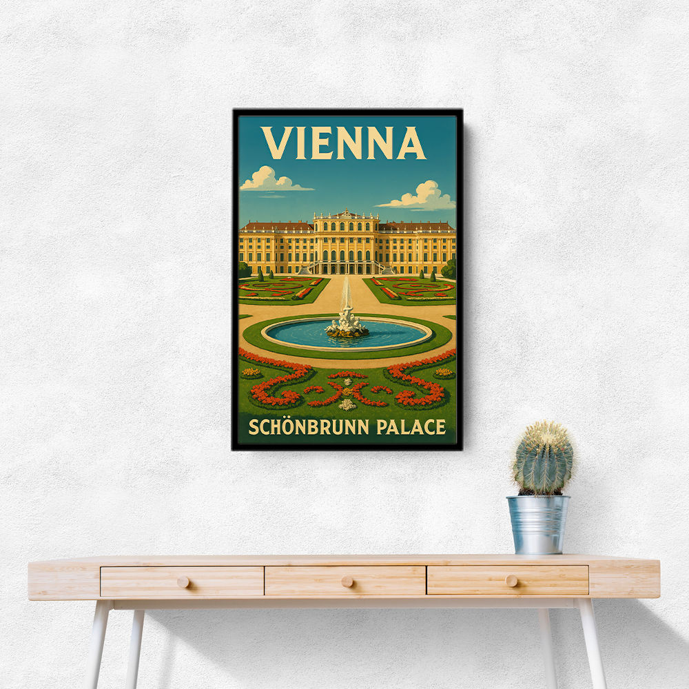 Vienna Schönbrunn Palace Travel Poster 1 Wall Art Vienna Schönbrunn Palace Travel Poster 1 Wall Art