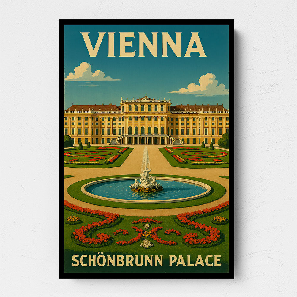 Vienna Schönbrunn Palace Travel Poster 1 Wall Art Vienna Schönbrunn Palace Travel Poster 1 Wall Art