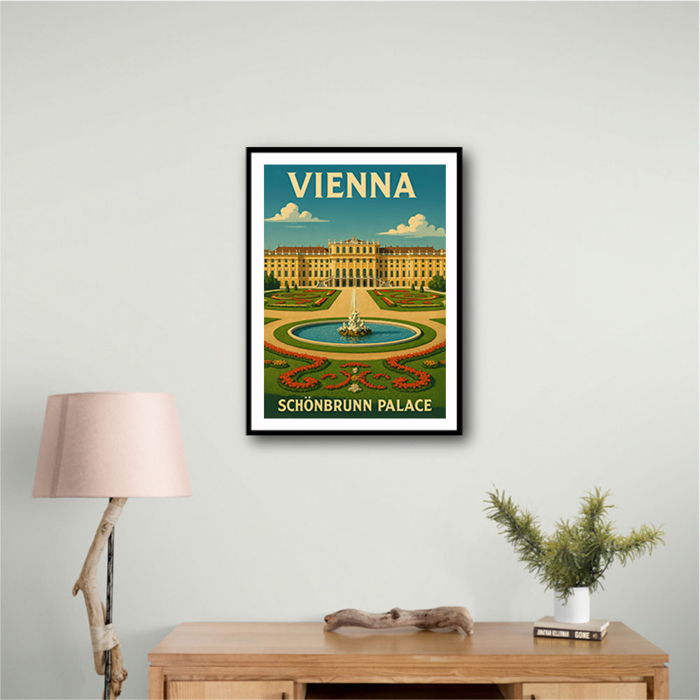 Vienna Schönbrunn Palace Travel Poster 1 Wall Art Vienna Schönbrunn Palace Travel Poster 1 Wall Art