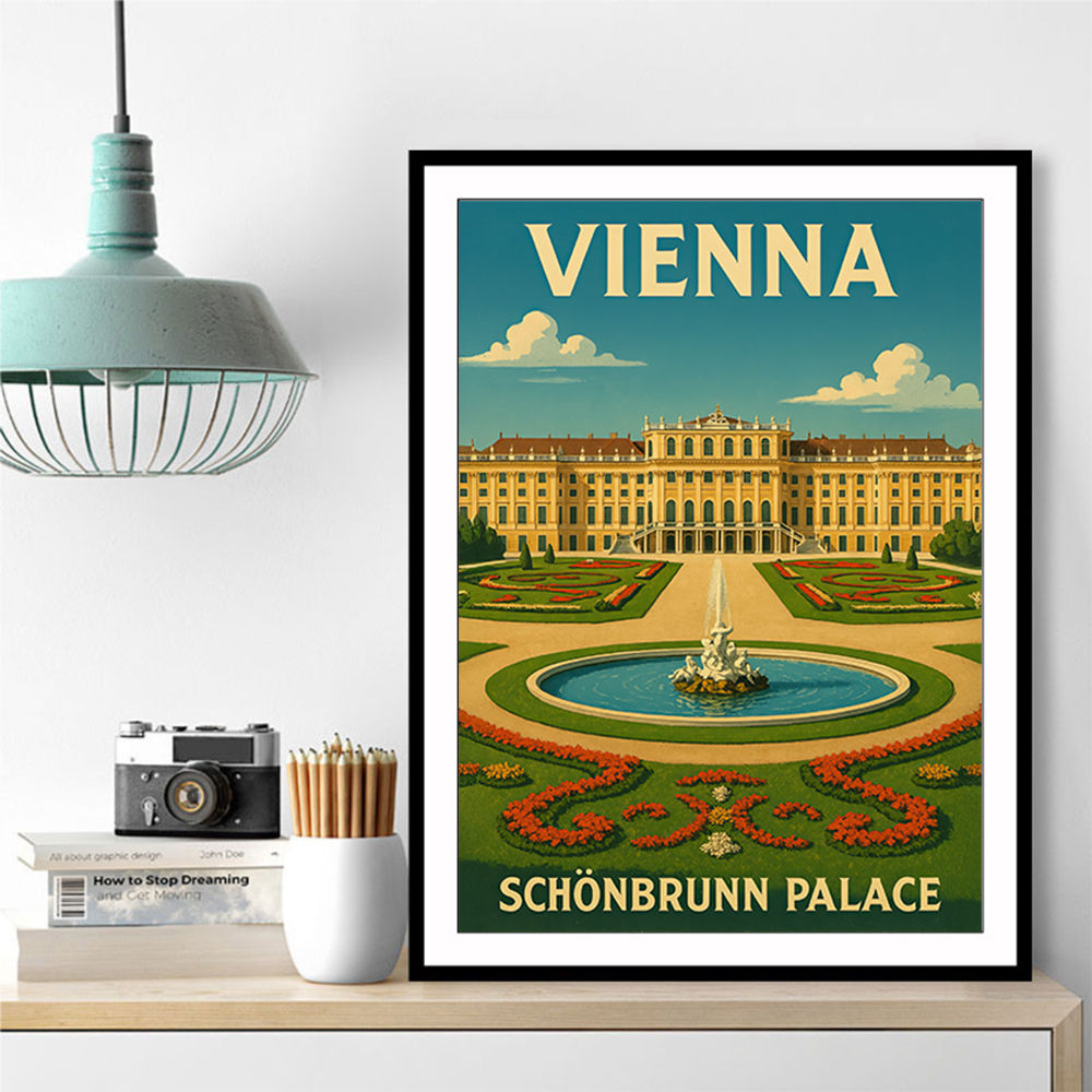 Vienna Schönbrunn Palace Travel Poster 1 Wall Art Vienna Schönbrunn Palace Travel Poster 1 Wall Art