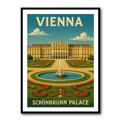Vienna Schönbrunn Palace Travel Poster 1 Wall Art