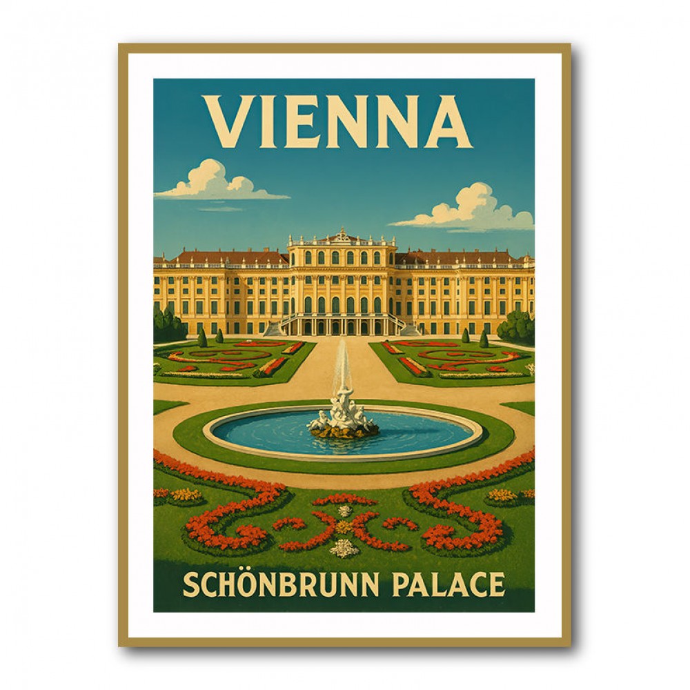 Vienna Schönbrunn Palace Travel Poster 1 Wall Art Vienna Schönbrunn Palace Travel Poster 1 Wall Art