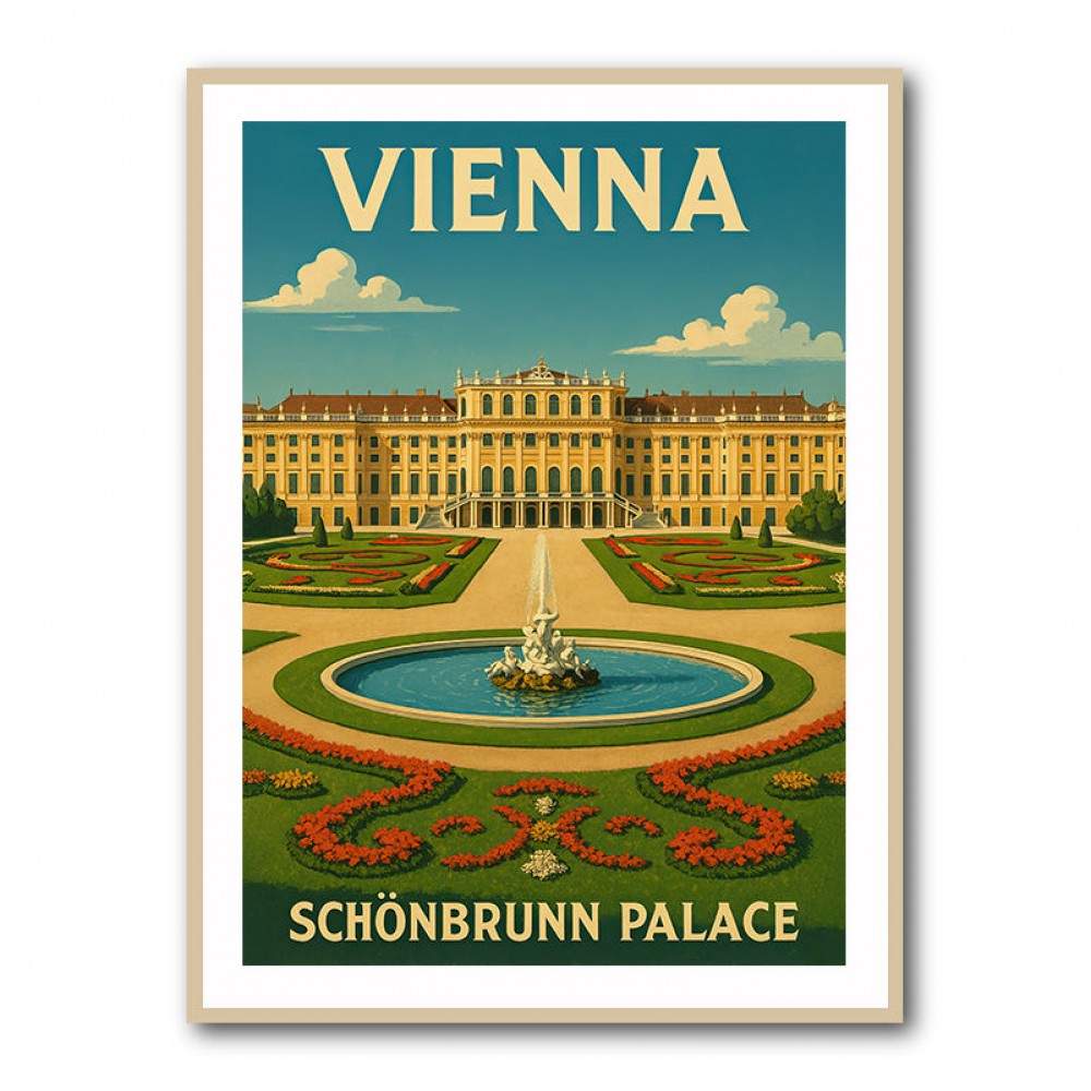 Vienna Schönbrunn Palace Travel Poster 1 Wall Art Vienna Schönbrunn Palace Travel Poster 1 Wall Art