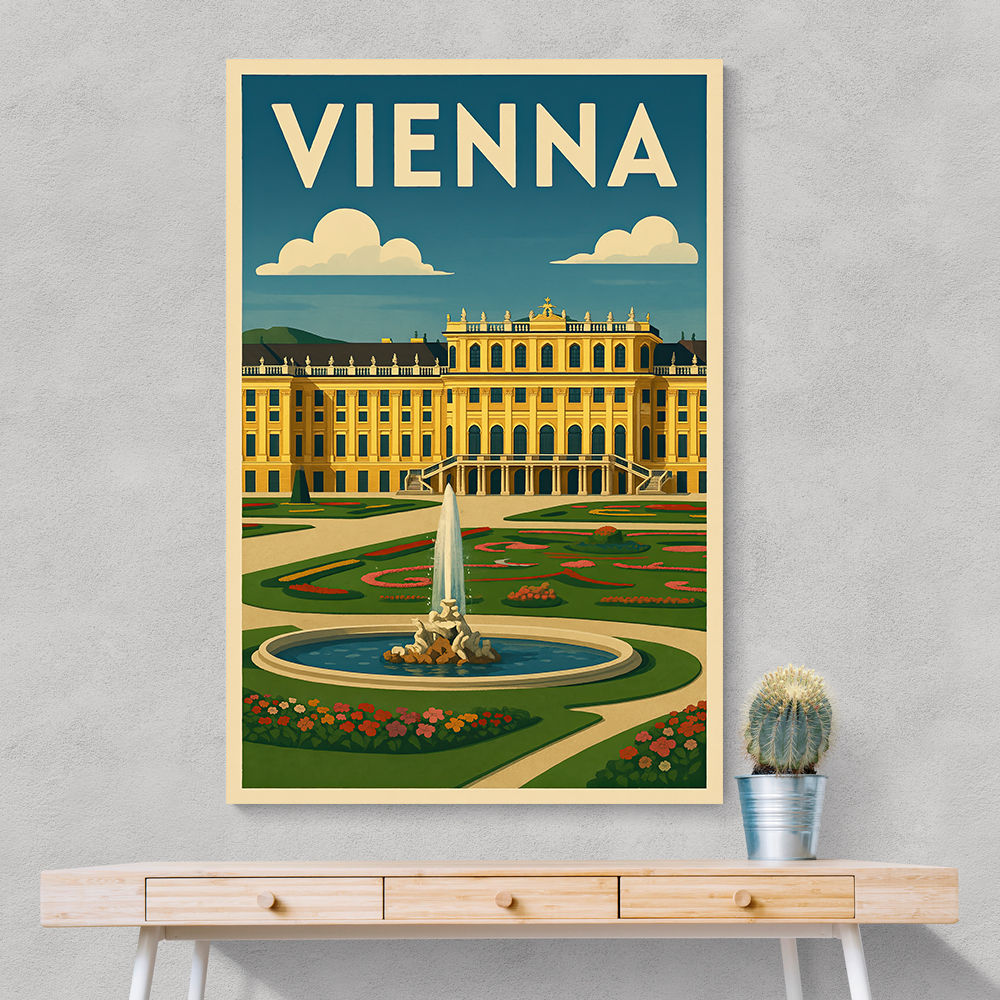Vienna Schönbrunn Palace Travel Poster Wall Art