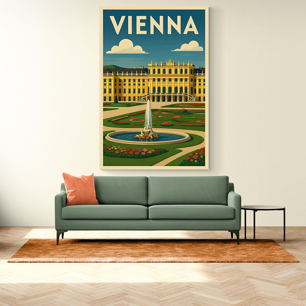Vienna Schönbrunn Palace Travel Poster Wall Art