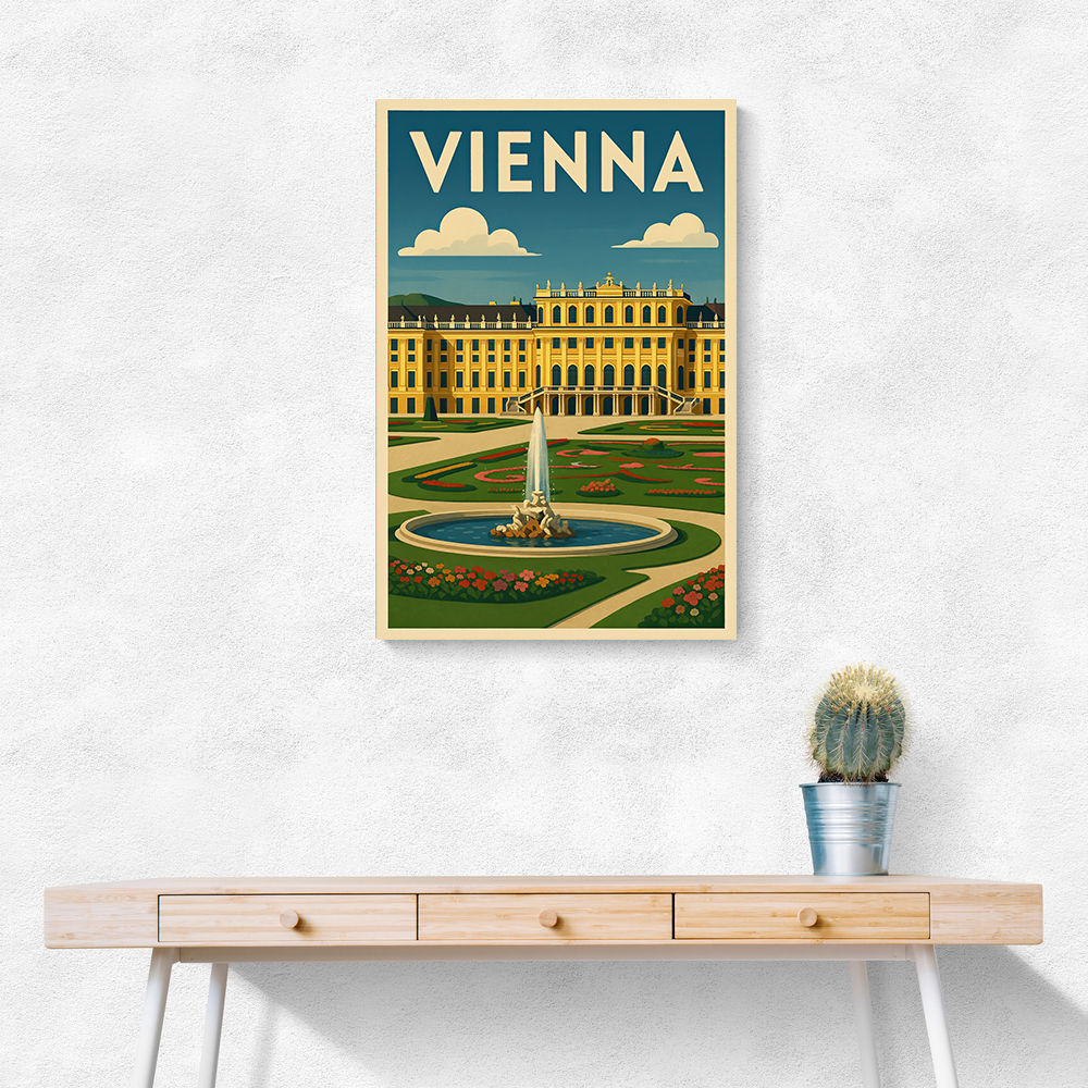 Vienna Schönbrunn Palace Travel Poster Wall Art