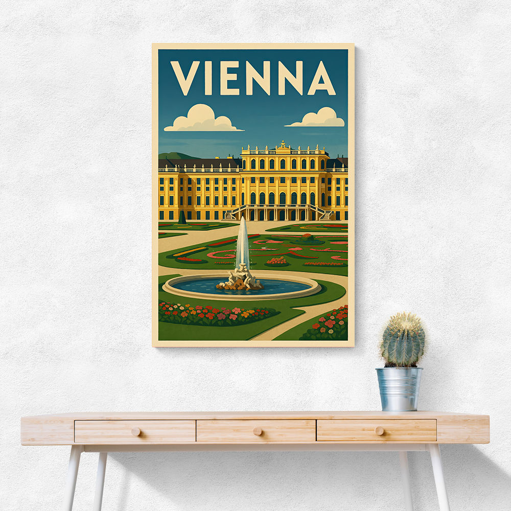 Vienna Schönbrunn Palace Travel Poster Wall Art