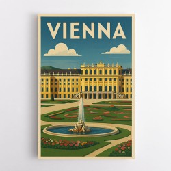 Vienna Schönbrunn Palace Travel Poster Wall Art