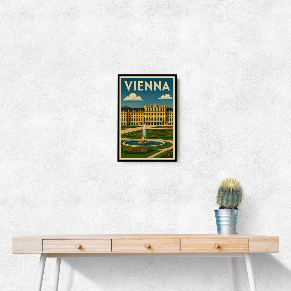 Vienna Schönbrunn Palace Travel Poster Wall Art