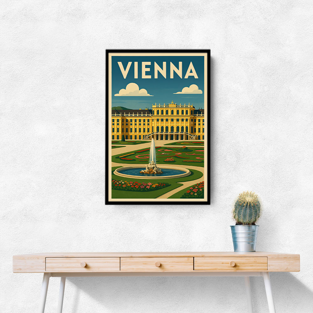 Vienna Schönbrunn Palace Travel Poster Wall Art