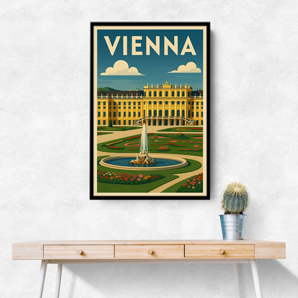 Vienna Schönbrunn Palace Travel Poster Wall Art