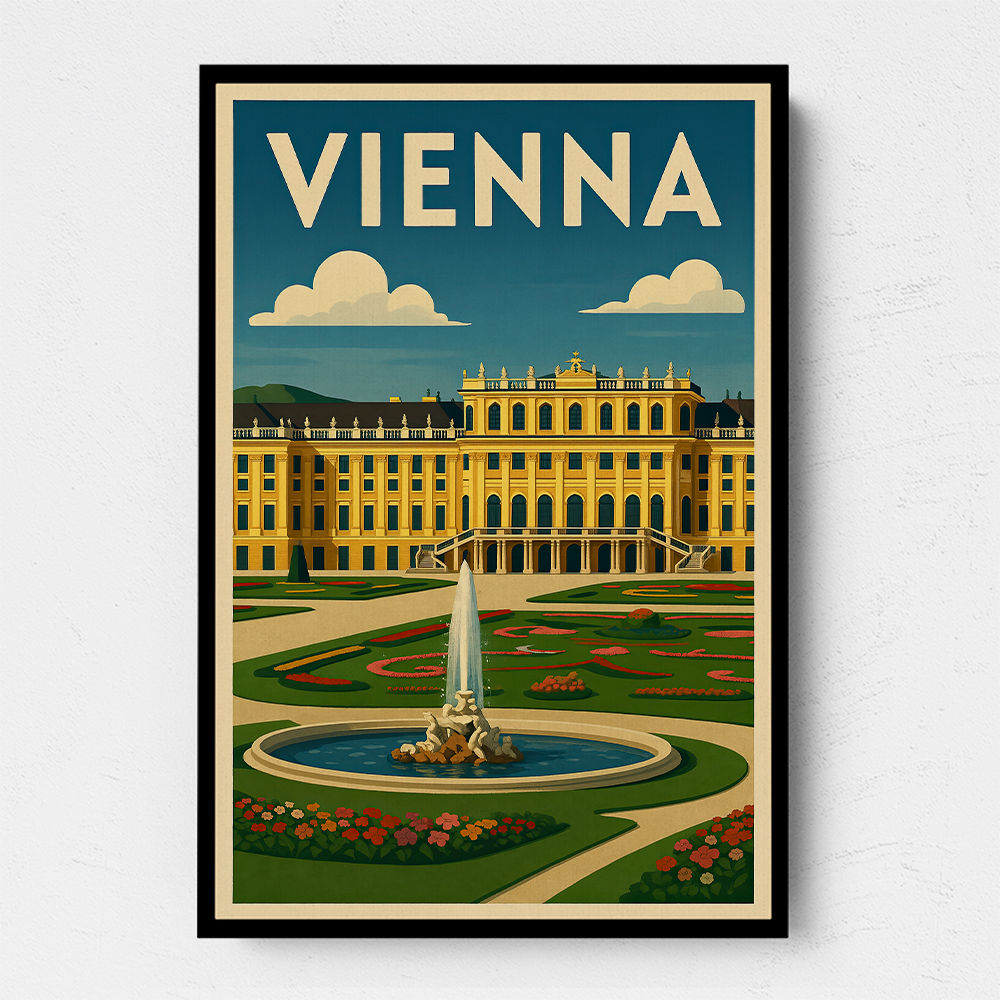 Vienna Schönbrunn Palace Travel Poster Wall Art