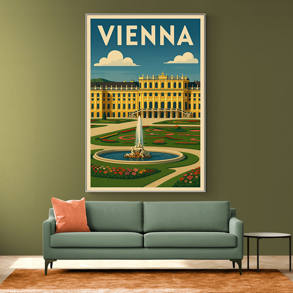 Vienna Schönbrunn Palace Travel Poster Wall Art