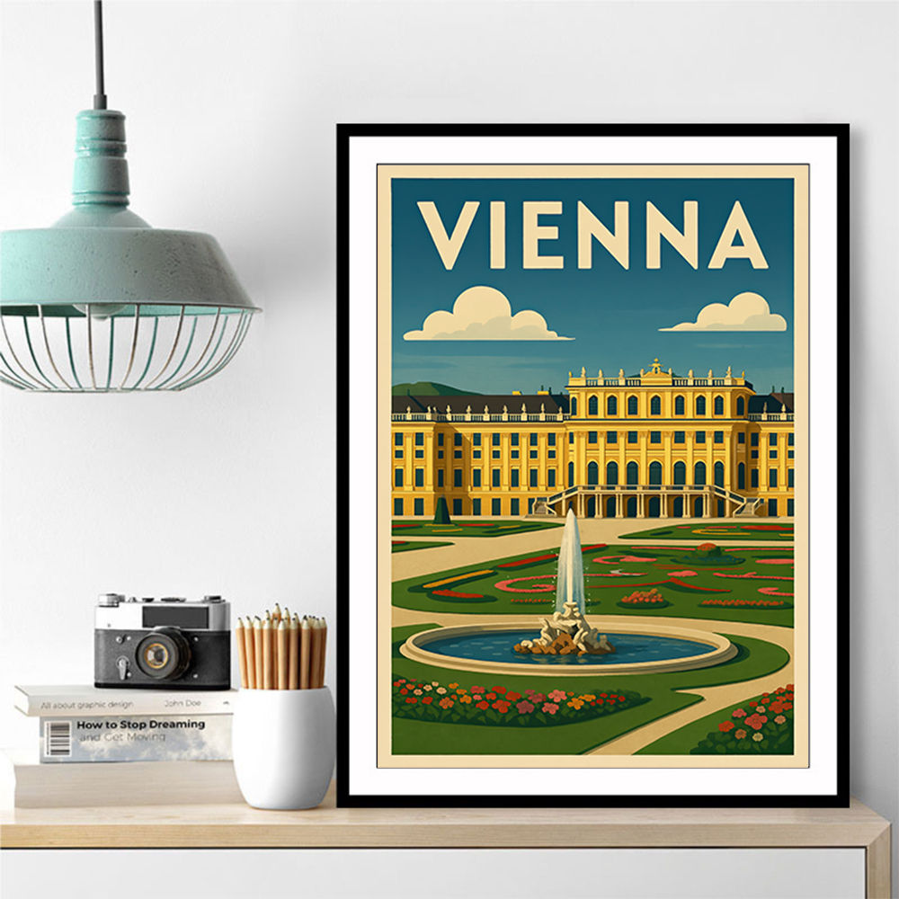 Vienna Schönbrunn Palace Travel Poster Wall Art