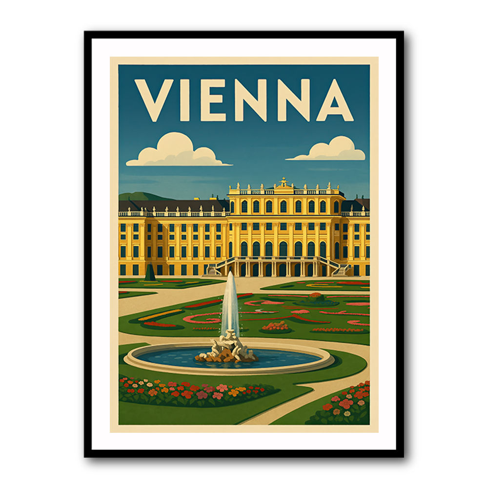 Vienna Schönbrunn Palace Travel Poster Wall Art