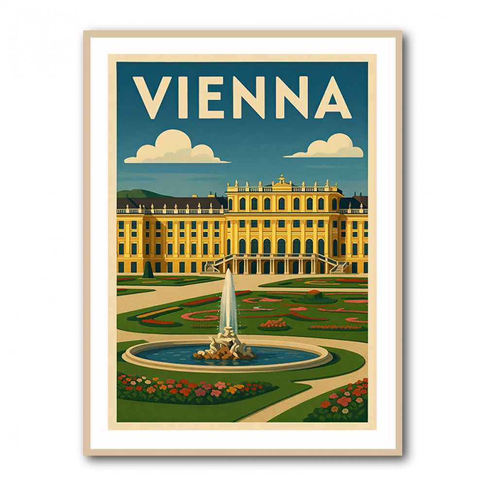 Vienna Schönbrunn Palace Travel Poster Wall Art