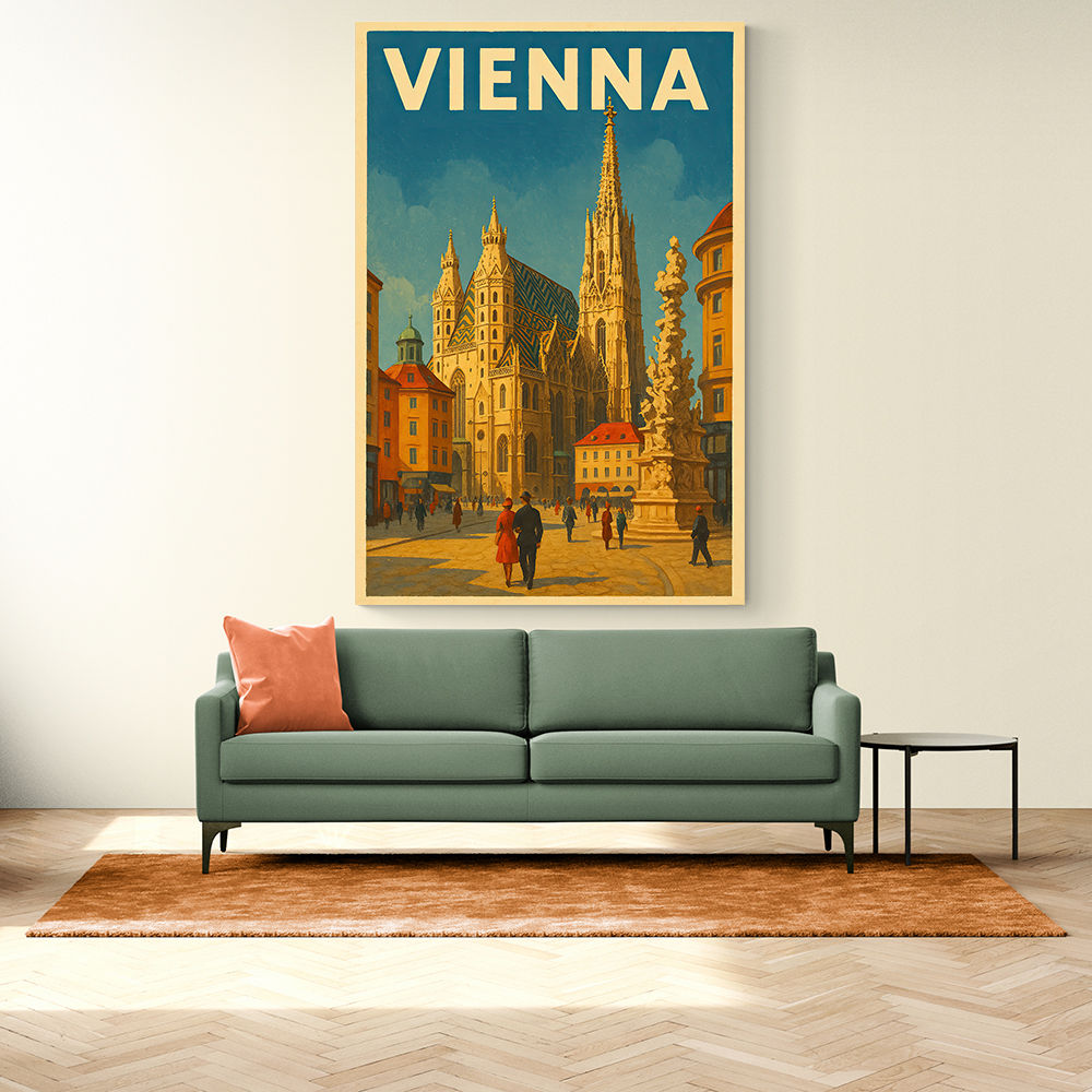 Vienna Travel Poster 1 Wall Art