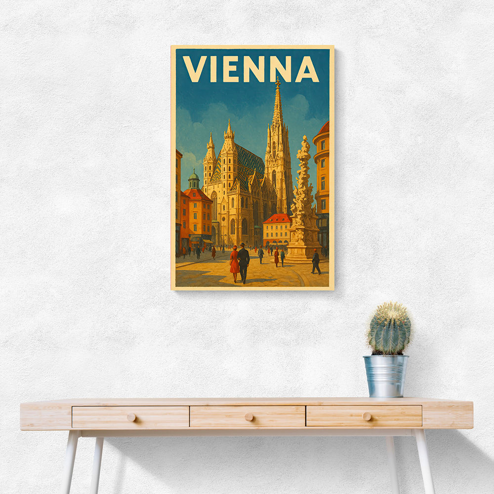 Vienna Travel Poster 1 Wall Art