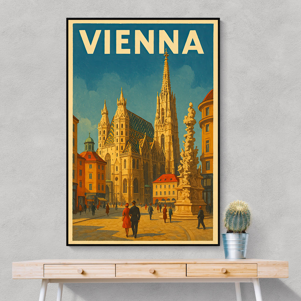Vienna Travel Poster 1 Wall Art