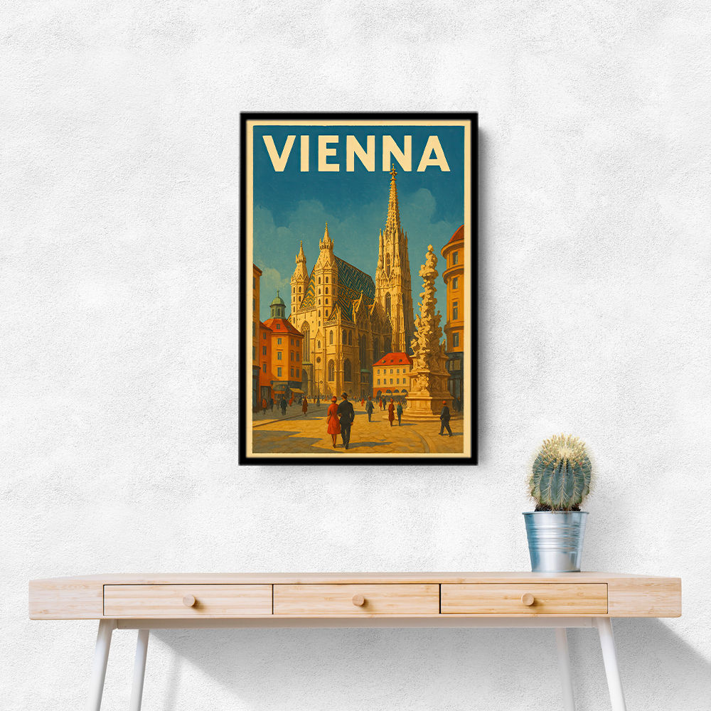 Vienna Travel Poster 1 Wall Art