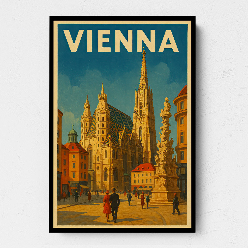 Vienna Travel Poster 1 Wall Art