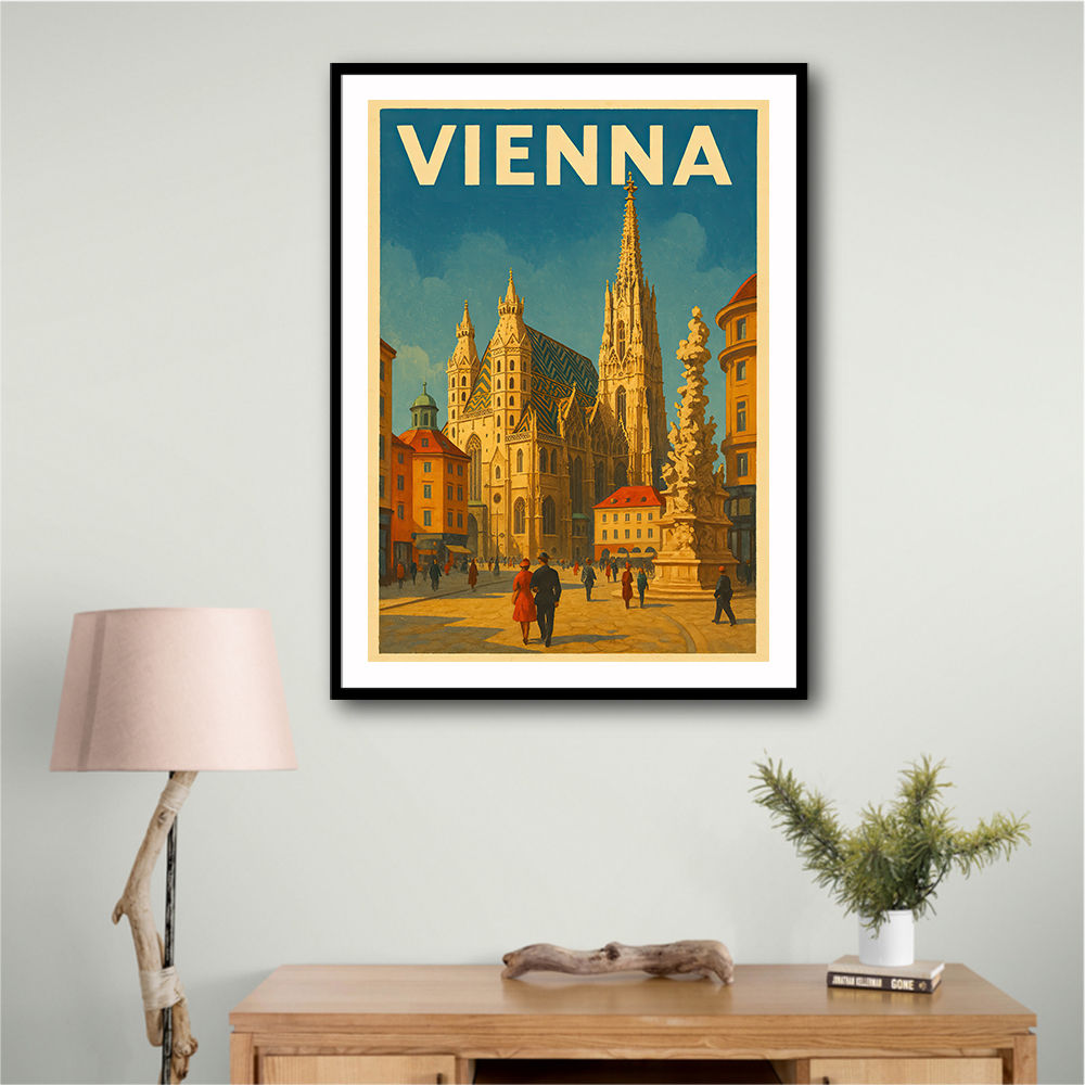 Vienna Travel Poster 1 Wall Art