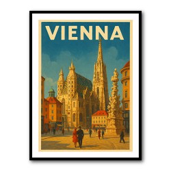 Vienna Travel Poster 1 Wall Art