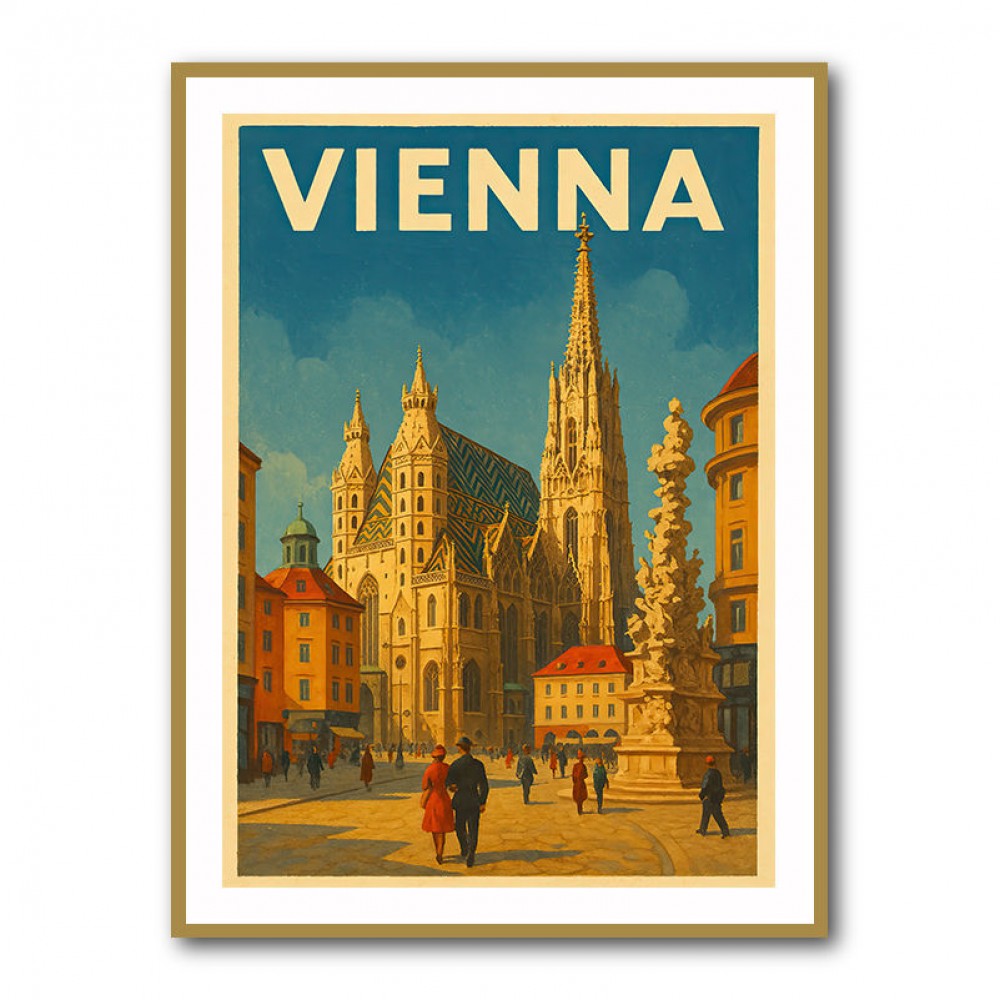 Vienna Travel Poster 1 Wall Art