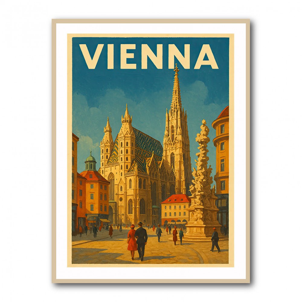 Vienna Travel Poster 1 Wall Art