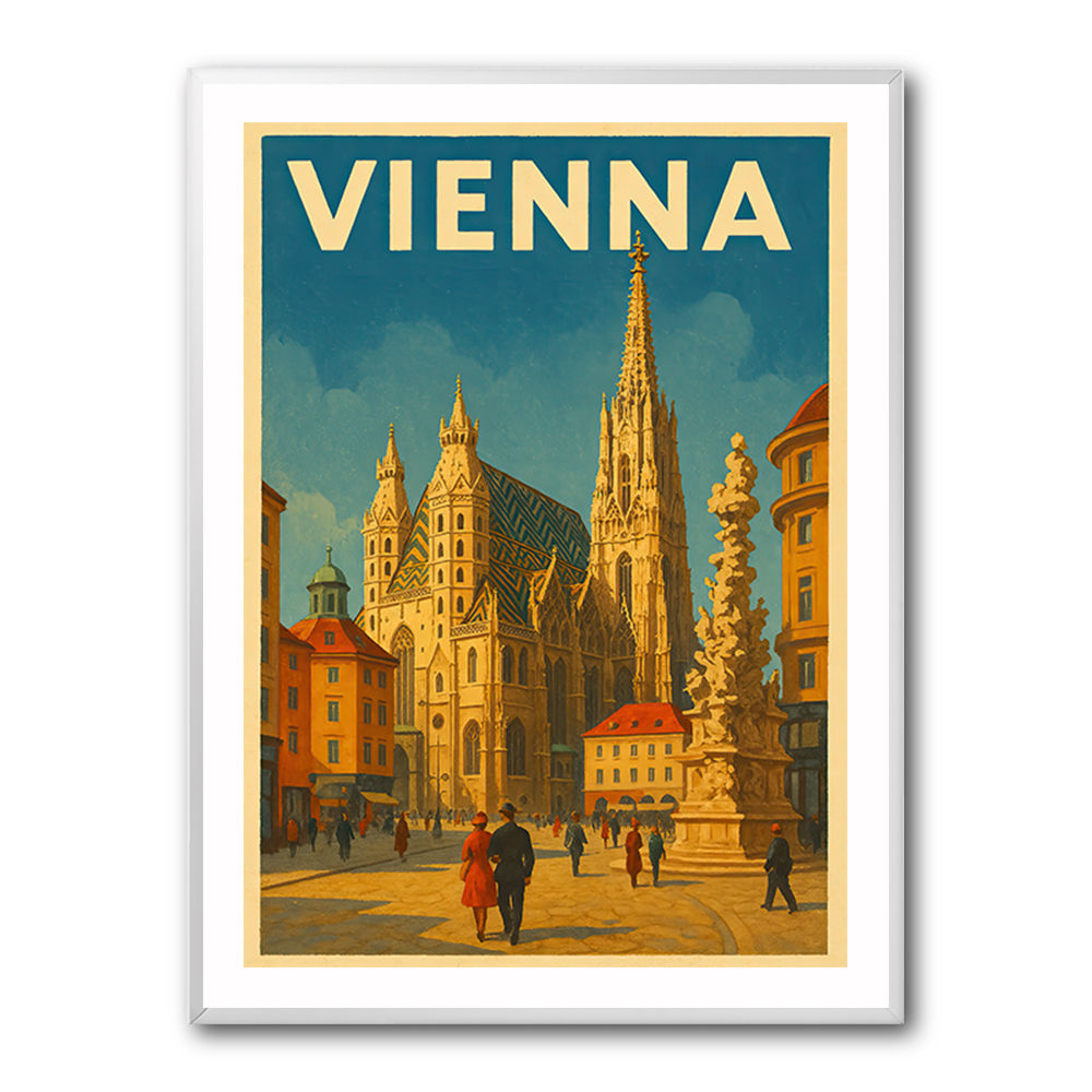 Vienna Travel Poster 1 Wall Art