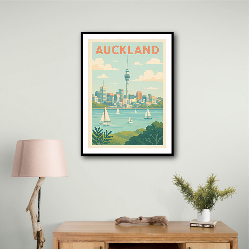 Auckland Travel Poster Wall Art Auckland Travel Poster Wall Art