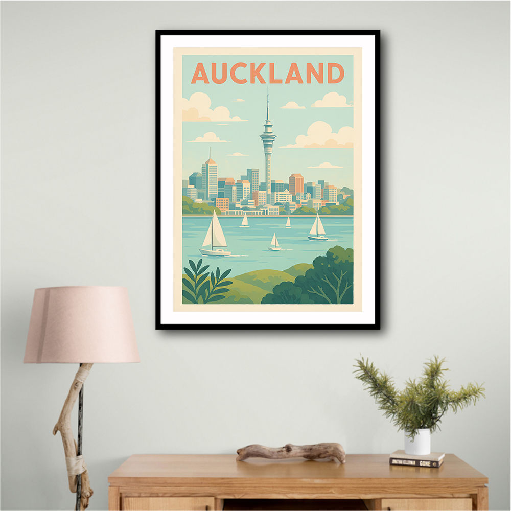 Auckland Travel Poster Wall Art Auckland Travel Poster Wall Art