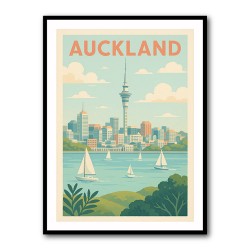 Auckland Travel Poster Wall Art