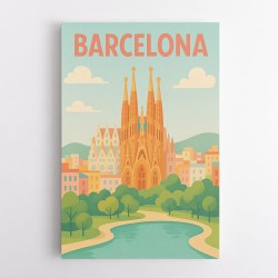 Barcelona Modern Poster 2 Wall Art